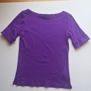 Ralph Lauren Women's Purple Short Sleeve Top